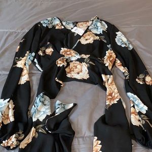 Multicolor Windsor crop top.